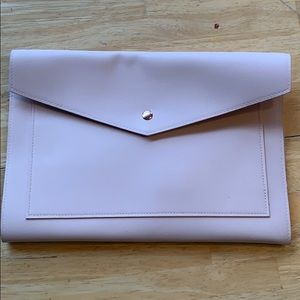 Glass Ladder and Co. Blush faux leather portfolio.